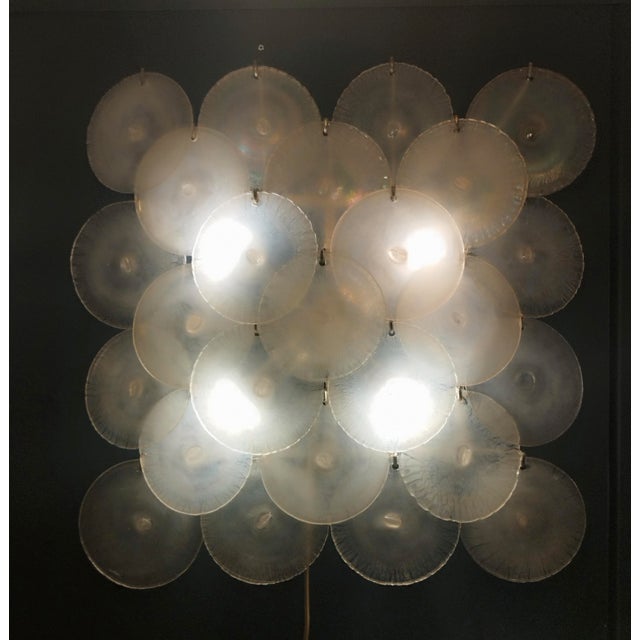 Iridescent Murano Glass Wall Lamp, Italy, 1970s For Sale - Image 6 of 11