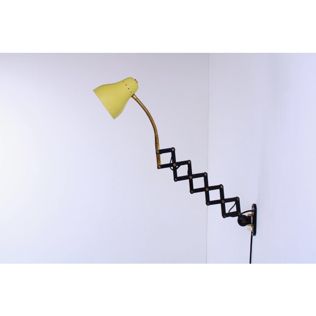 Scissor Wall Light attributed to H. Th. J. A. Busquet for Hala, 1950s For Sale - Image 4 of 18