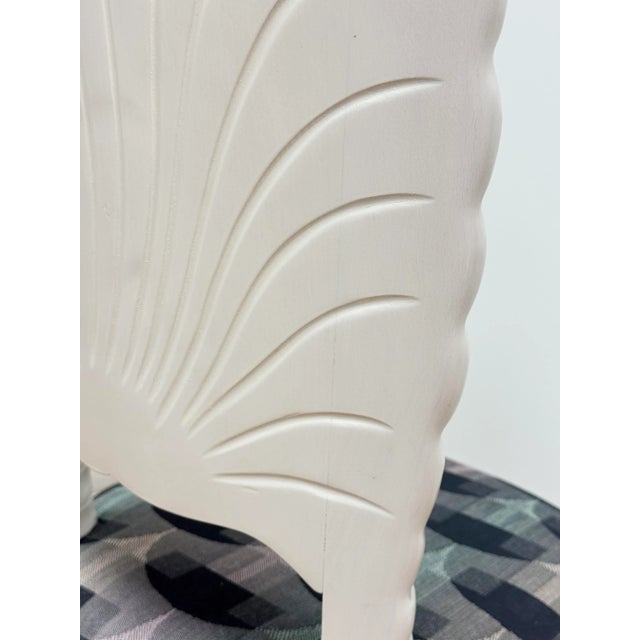 Vintage Coastal Regency Grotto Style Shell Back Counter Stools, a Pair For Sale - Image 13 of 13