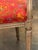 Red Pair of Vintage Painted Fauteuils With Floral Upholstery For Sale - Image 8 of 8