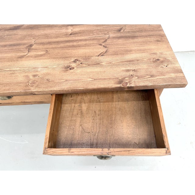 Vintage Farmhouse Table in Beech and Pine, 1950s For Sale - Image 11 of 18