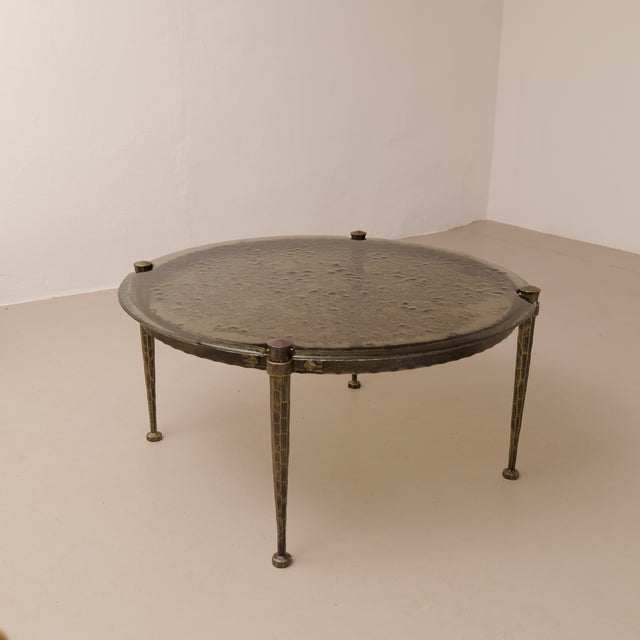 Large Round Brutalist Table in the style of Lothar Klute, 1980s For Sale - Image 4 of 7