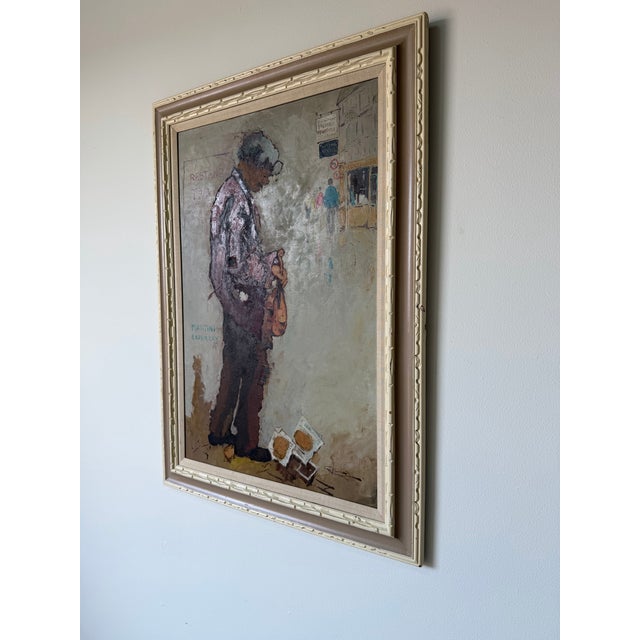 Mid-Century Modern French Impressionist Street Scene by Charles Wilton (1837–1947) – Oil on Canvas Painting For Sale - Image 3 of 12