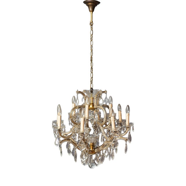 Larger Theresian Chandelier with Thirteen Bulbs For Sale