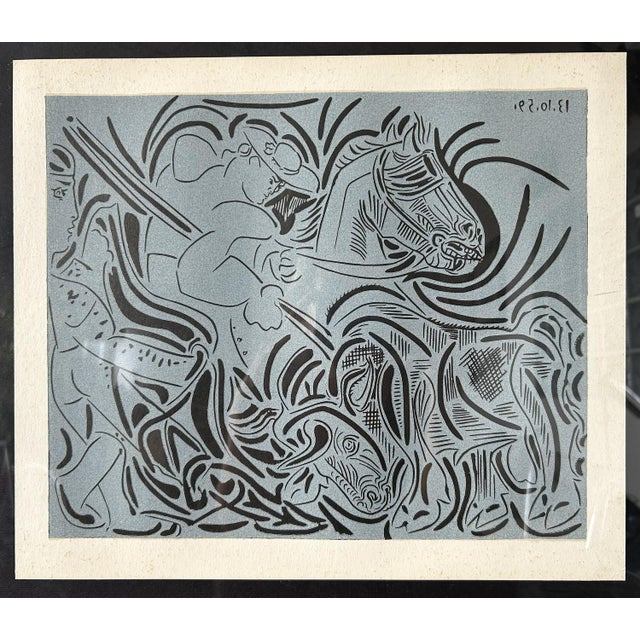 PICASSO PABLO (Malaga 1881 - Mougins 1973) Original linocut from the 1959 drawing "La Picque" Published in Paris in 1962...