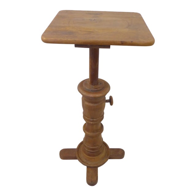 Antique French Hardwood Sculptor's Pedestal For Sale