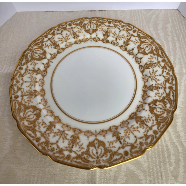 Antique Gilded Age Wm. Guerin Limoges Gold Encrusted Dinner Plates - Set of 11 For Sale - Image 12 of 18