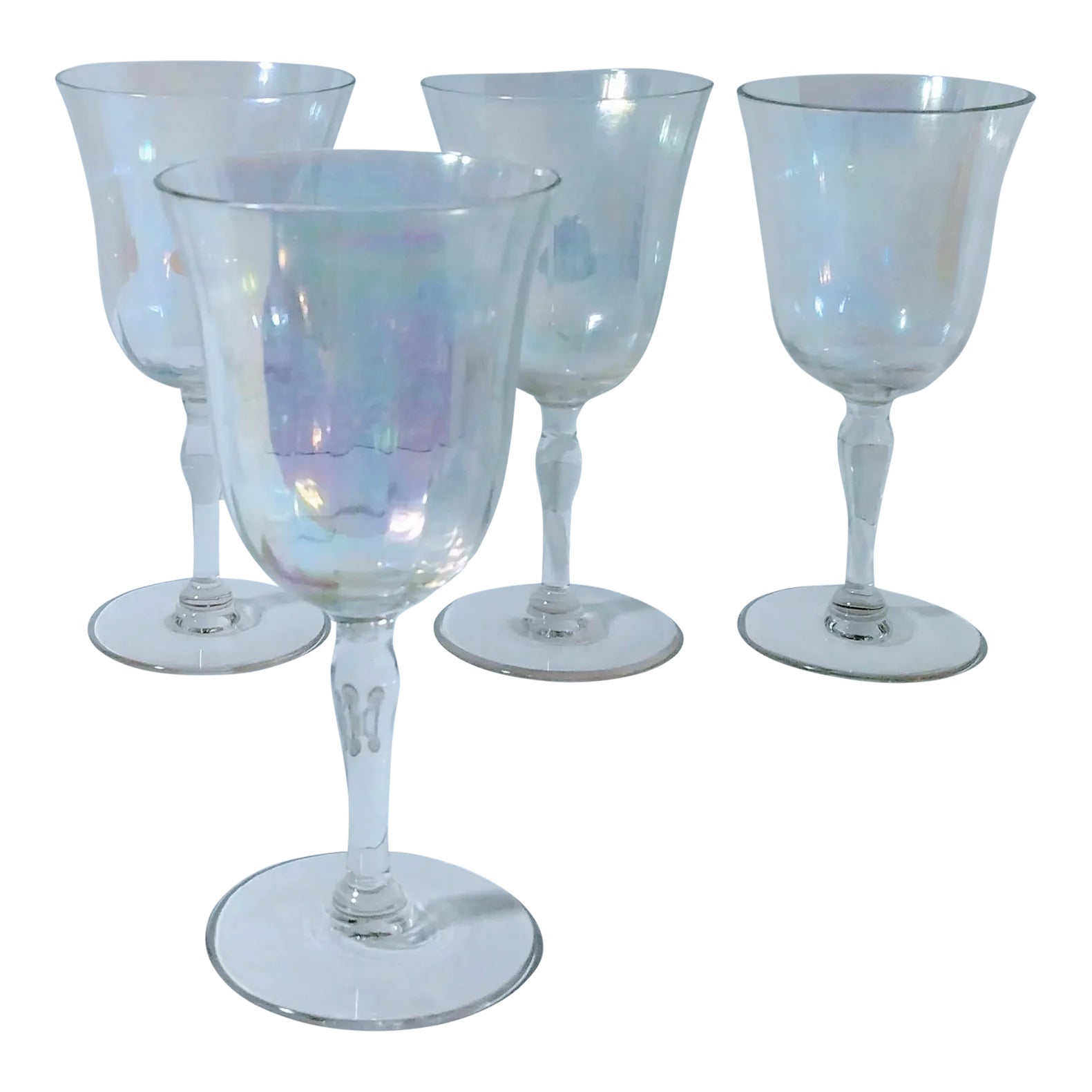 Vintage Iridescent Wine Glasses Set of 4 Chairish