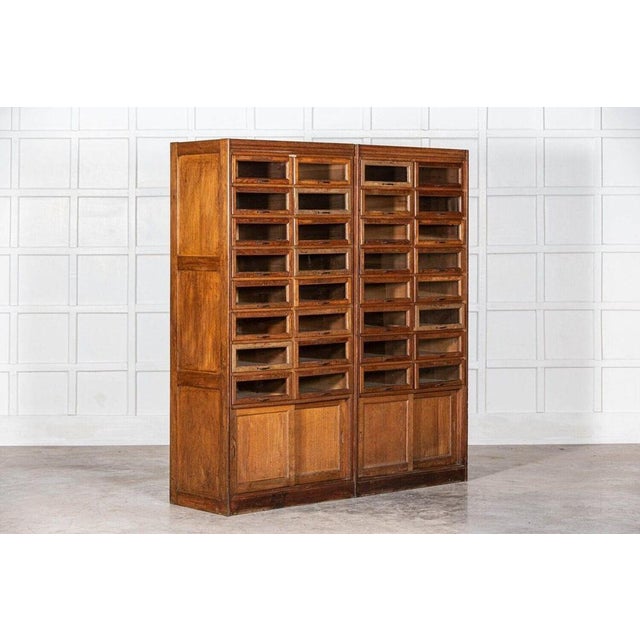 Large English Oak Haberdashery Cabinet, 1930s For Sale - Image 3 of 18