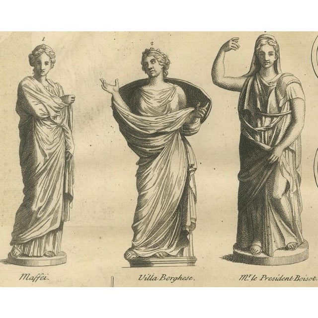 Black After Bernard de Montfaucon, Roman Goddesses, Allegorical Statues and Coins, 1721, Engraving For Sale - Image 8 of 16