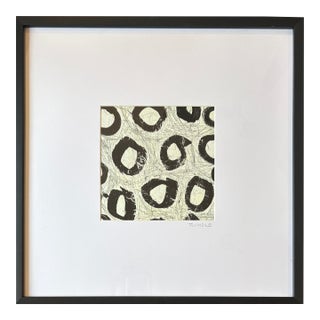Sarah Trundle, Contemporary Abstract Framed Black and White Painting, "Infinite Possibility" For Sale