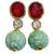 Bochic "Orient" Vintage Ruby, Topaz & Jade Earrings - 18K Gold & Silver For Sale In New York - Image 6 of 6
