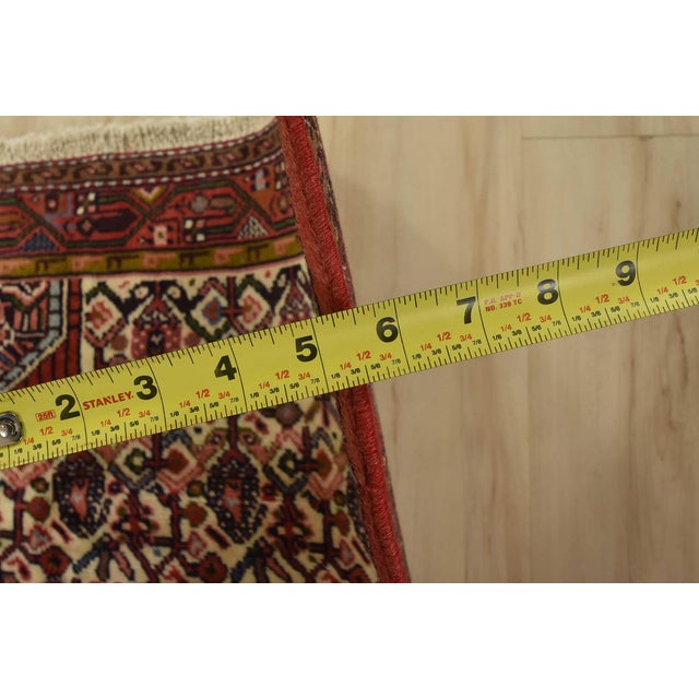 Ivory Hamedan Rug 2’8” X 4’1” Ivory Wool Vintage Tribal Hand-Knotted Carpet For Sale - Image 8 of 10
