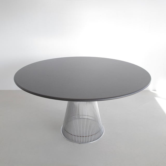 Round Warren Platner Dining Table with Stone Top by Warren Platner for Knoll International, 1969 For Sale - Image 9 of 9
