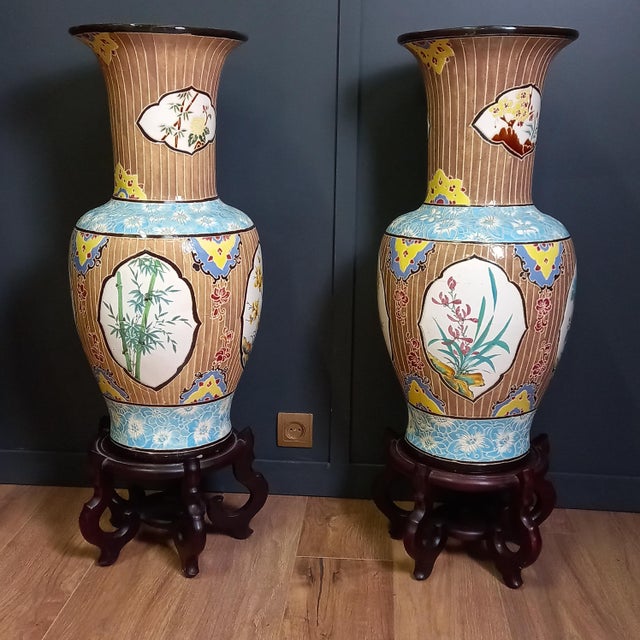 Vintage Vietnamese Bien Hoa Vases, 1950s, Set of 3 For Sale - Image 10 of 16