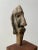 Brown Vintage Glazed Stoneware Head Mounted on Teak Base, Circa 1950s For Sale - Image 8 of 13