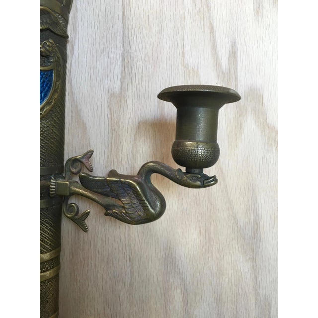 Early 20th Century Brass Neoclassical Revival Sconces - a Pair For Sale - Image 5 of 8