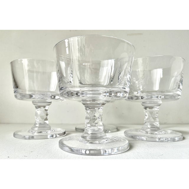 Jens Quistgaard Vintage Dansk Crystal Compotes-Jens Quistgaard-Set 4-Made France For Sale - Image 4 of 9
