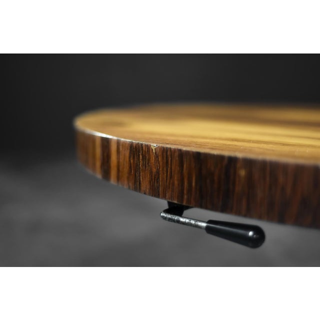 Wood Vintage German Round Rosewood Coffee Table from Ilse Möbel, 1970s For Sale - Image 7 of 14