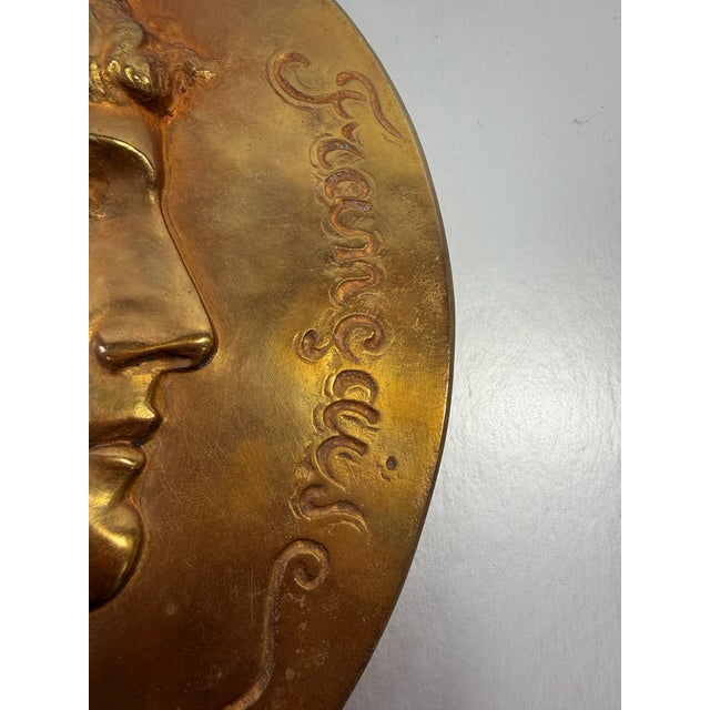 French Antique French Bronze Marianne Plaque Jules Graux Fondeur 1880 République 12" For Sale - Image 3 of 9