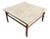 Danish Modern Travertine Top & Rosewood Coffee Table For Sale