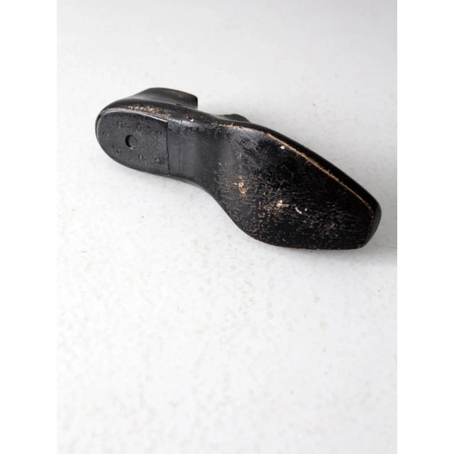 Early 20th Century Antique Black Shoe Form For Sale - Image 5 of 7