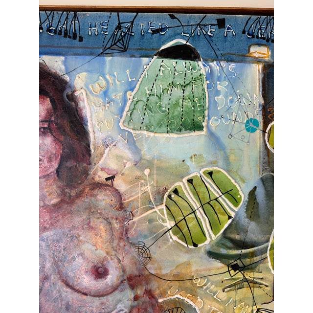Textile Walter Myers Large-Scale Figurative Oil on Canvas, Signed and Dated 2007 For Sale - Image 7 of 11