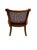 Wood Vintage Mid-Century Modern Cane Barrel-Back Armchair | Hollywood Regency Neoclassical Revival | Tufted Pink Plaid Upholstery For Sale - Image 7 of 18
