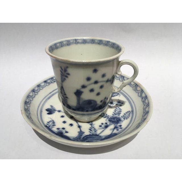 Mid-19th Century Porcelain Cup with Dish in White and Blue, Vienna For Sale - Image 10 of 18