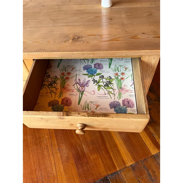19th Century Pine Farmhouse Serving Table For Sale In Portland, OR - Image 6 of 16