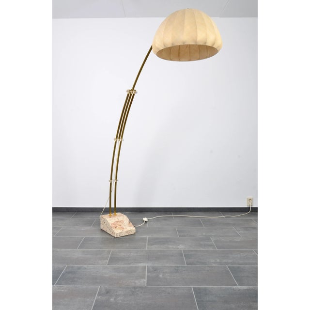 Gold Bow Floor Lamp with Marble Base from Hustadt Leuchten, 1960s For Sale - Image 8 of 15