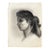 Donna Foreman Hopper Original Charcoal Portrait Woman With Ponytail 1950s For Sale