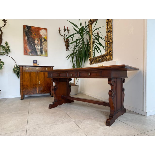 1970s Baroque Style Writing Desk, 1970s For Sale - Image 5 of 15