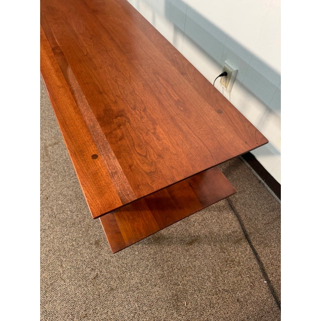 Piece is well made with a great color. The draws are well made and work well. The top has been refinished at one point....