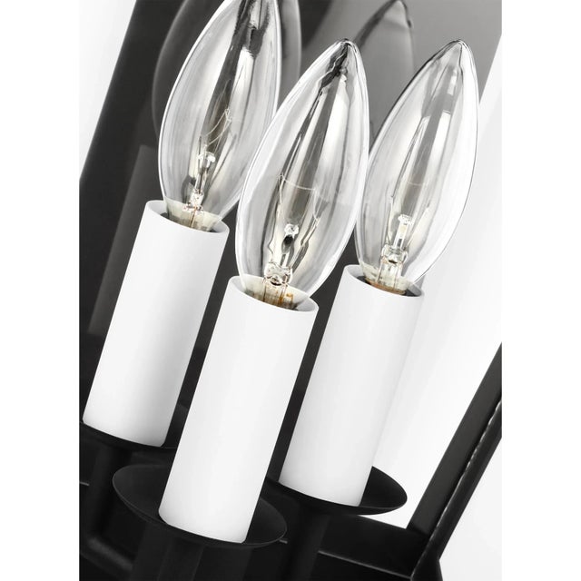 Traditional Chapman & Myers by Visual Comfort Studio Hyannis Medium Wall Lantern, Textured Black For Sale - Image 3 of 5