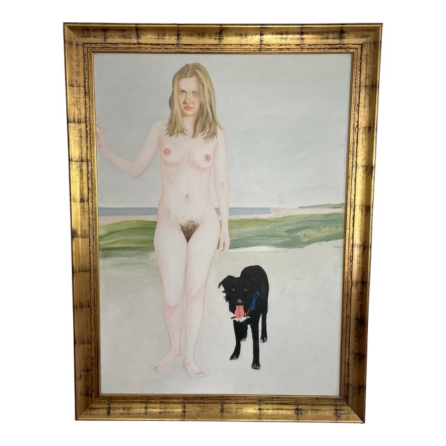 John MacWhinnie Oil Painting Patricia With Creepo 1975 For Sale