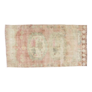 Vintage Turkish Anatolian Hand Knotted Wool Rug,5'4"X10'1" For Sale