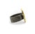 1990s Ancient-Inspired Classical Sterling Silver and 24k Gold Ring With Diamonds, Size 7 For Sale - Image 4 of 9