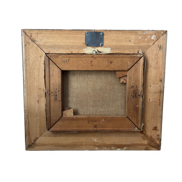 Wood 1959 H. Weiss Original Still Life Oil Painting – Fruit, Pewter Jug & Walnuts in Ornate Gold Frame For Sale - Image 7 of 7