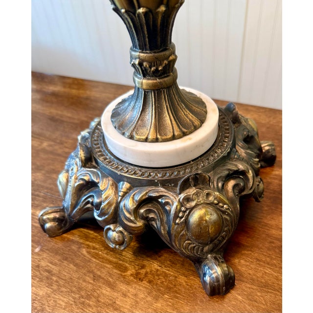 Late 20th Century Vintage Ornate Traditional Table Lamp For Sale - Image 5 of 12
