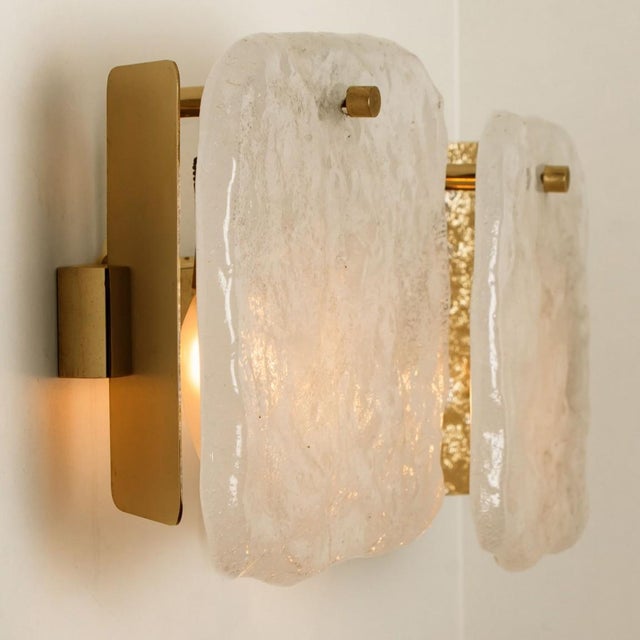 Goldenrod Glass and Brass Light Fixtures by J.T Kalmar, Austria, 1960s For Sale - Image 8 of 18