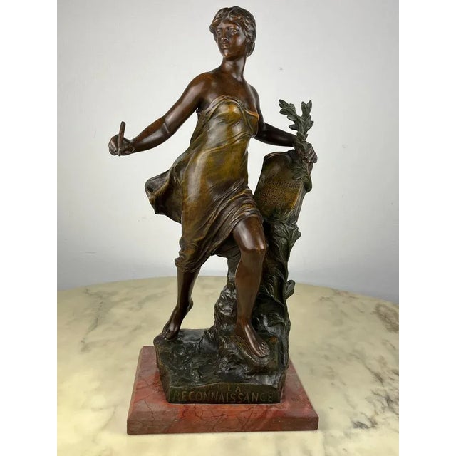 Eugene Marioton, La Reconnaissance, 1930s, Spelter For Sale - Image 11 of 13