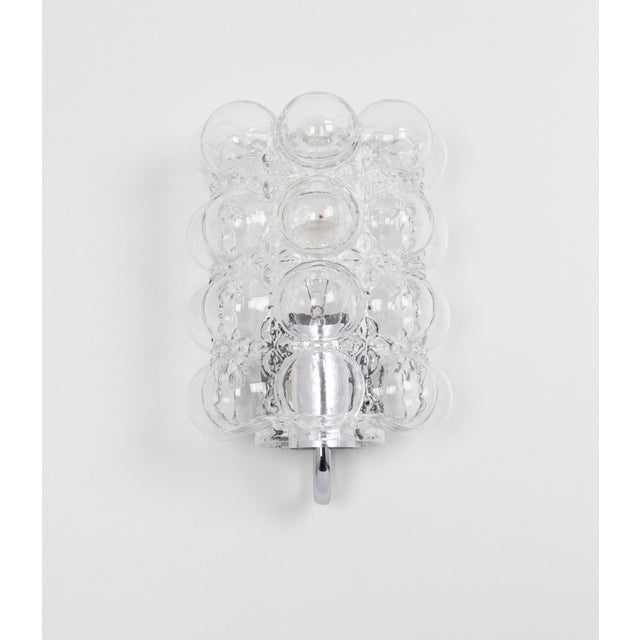 Glass Amber Bubble Glass Sconces by Helena Tynell for Limburg, Germany, 1960s, Set of 2 For Sale - Image 7 of 11
