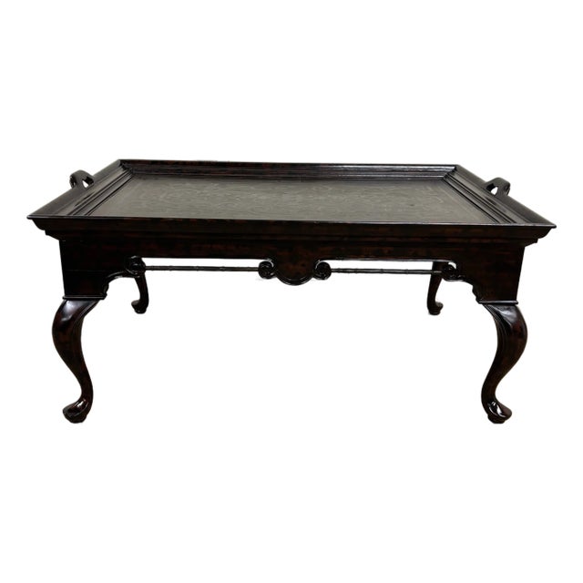 Maitland Smith Chinese Chinoiserie Style Lacquered Coffee Table Coffee Table For Sale