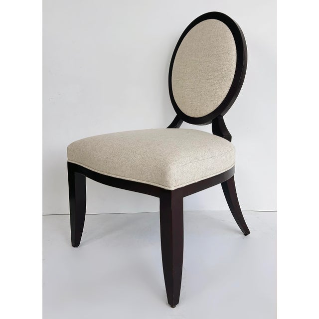 Vintage Barbara Barry for Baker Set of 8 Dining Chairs, Newly Upholstered, 2 Arm, 6 Side For Sale - Image 10 of 18