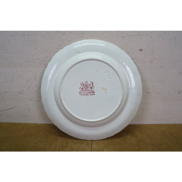 Antique Ashworth Brothers Trophies Green Ironstone Dinner Plate 10" For Sale - Image 13 of 14