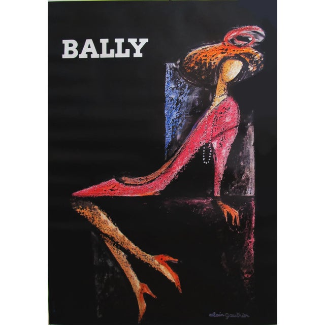 Original 1970s French Fashion Poster, Bally Shoes For Sale - Image 4 of 4