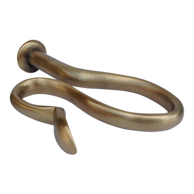 C.1990's Large German Bronze Serpentine Tieback by Blome' For Sale