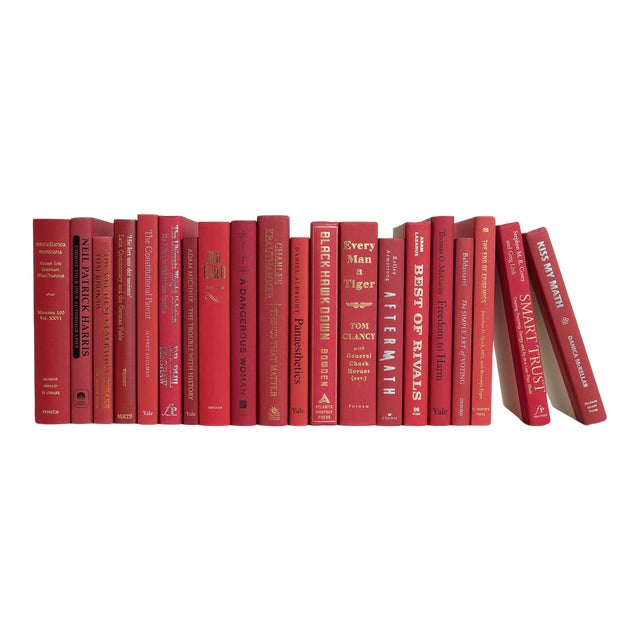 Decorative Books - Orchard Books - Red Books By The Foot For Sale
