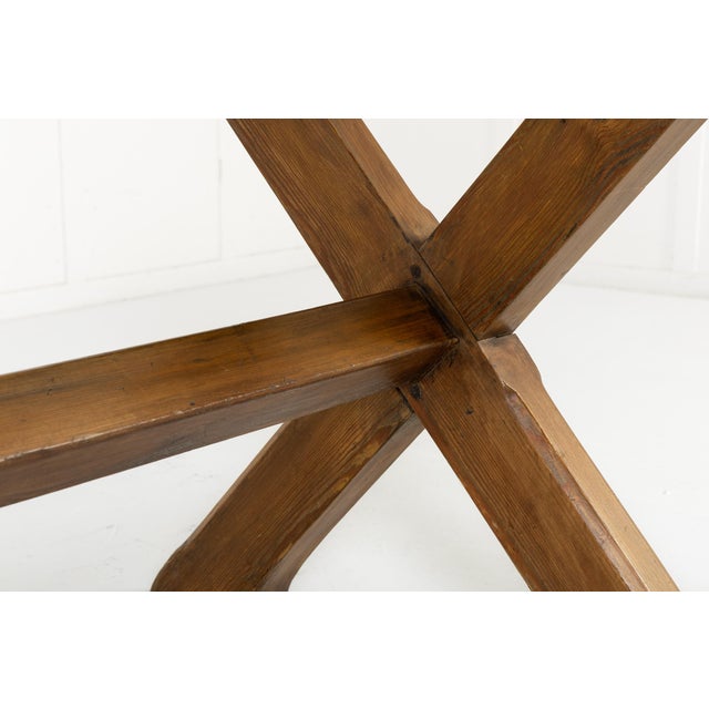 20th Century English Pine Refectory Table For Sale - Image 4 of 9
